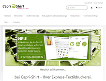Tablet Screenshot of capri-shop.de